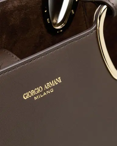Giorgio Armani Teardrop Cutout Smooth Leather Shopper Tote Bag | Thumbnail 6 Giorgio Armani Teardrop Cutout Smooth Leather Shopper Tote Bag | Thumbnail 6