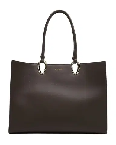Giorgio Armani Teardrop Cutout Smooth Leather Shopper Tote Bag | Thumbnail 1 Giorgio Armani Teardrop Cutout Smooth Leather Shopper Tote Bag | Thumbnail 1