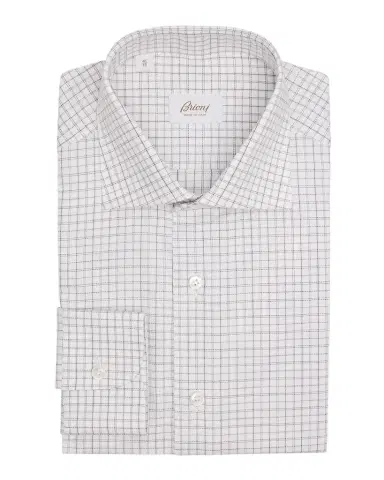 Brioni Men's Cotton Grid Check Classic-Fit Dress Shirt | Thumbnail 1 Brioni Men's Cotton Grid Check Classic-Fit Dress Shirt | Thumbnail 1
