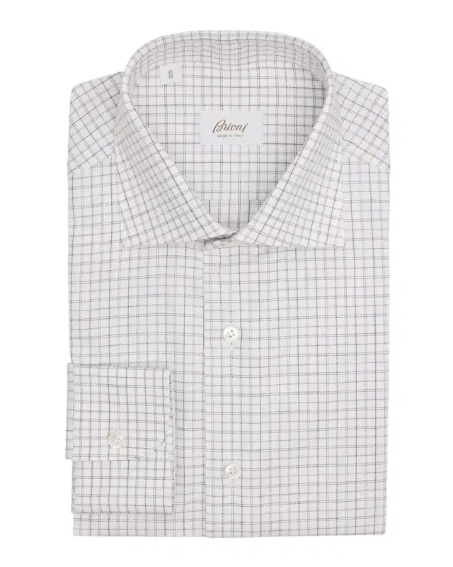 Men's Cotton Grid Check Classic-Fit Dress Shirt Men's Cotton Grid Check Classic-Fit Dress Shirt
