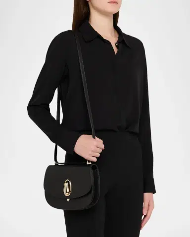 Giorgio Armani Rhinos Teardrop Turn-Lock Leather Crossbody Bag | Thumbnail 2