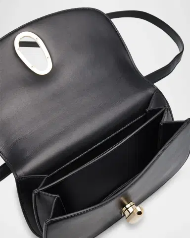 Giorgio Armani Rhinos Teardrop Turn-Lock Leather Crossbody Bag | Thumbnail 4