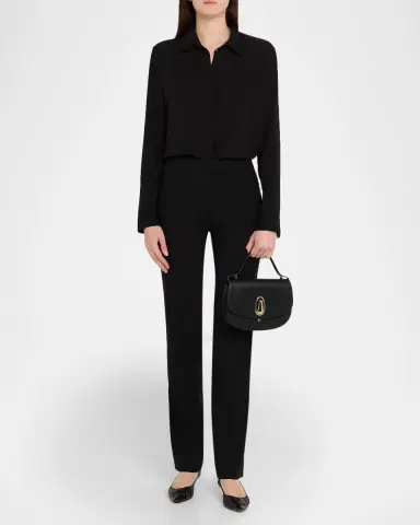 Giorgio Armani Rhinos Teardrop Turn-Lock Leather Crossbody Bag | Thumbnail 5