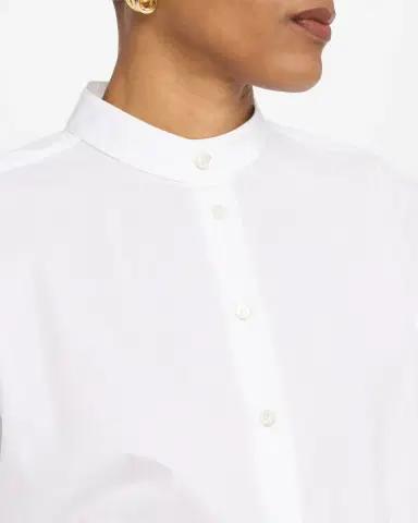 Emporio Armani Band-Collar Cotton Poplin Shirt | Thumbnail 5 Emporio Armani Band-Collar Cotton Poplin Shirt | Thumbnail 5