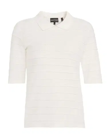 Emporio Armani Scallop-Trim Cotton Jersey Tee | Thumbnail 1