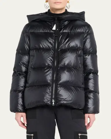Moncler Serittes Hooded Short Down Jacket | Thumbnail 4