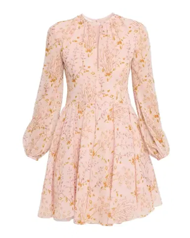 Giambattista Valli Floral Georgette Long-Sleeve Mini Dress | Thumbnail 1 Giambattista Valli Floral Georgette Long-Sleeve Mini Dress | Thumbnail 1