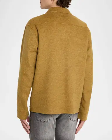Kiton Men's Wool and Cashmere Two-Pocket Overshirt | Thumbnail 3 Kiton Men's Wool and Cashmere Two-Pocket Overshirt | Thumbnail 3