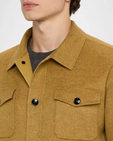 Kiton Men's Wool and Cashmere Two-Pocket Overshirt | Thumbnail 5 Kiton Men's Wool and Cashmere Two-Pocket Overshirt | Thumbnail 5