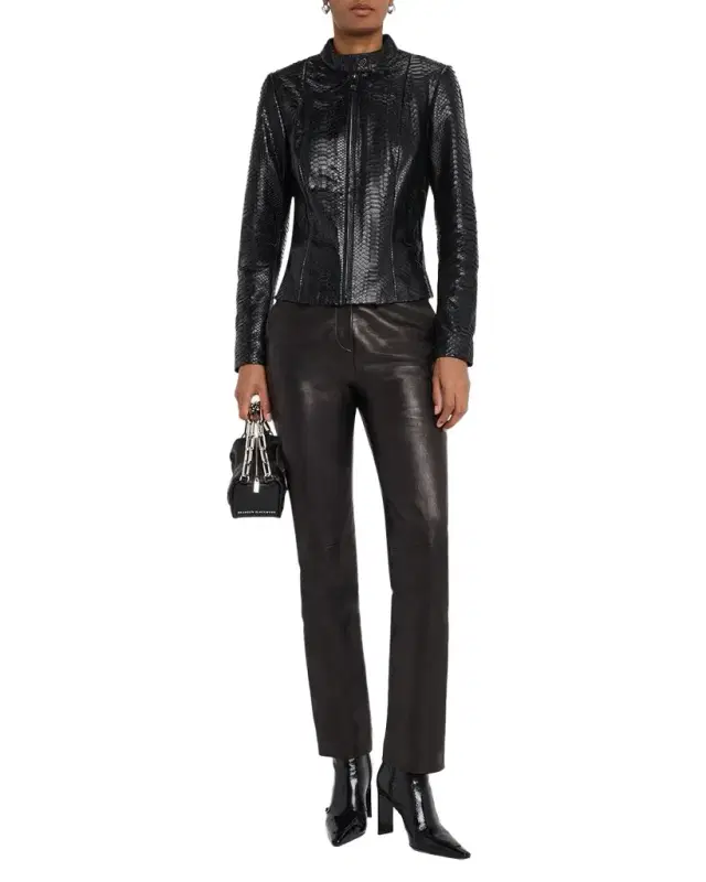 Gorski Fitted Python Jacket