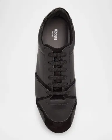 MOSCHINO Men's Leather and Suede Tennis Shoes | Thumbnail 6 MOSCHINO Men's Leather and Suede Tennis Shoes | Thumbnail 6
