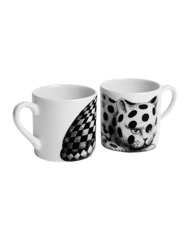 FORNASETTI High Fidelity Starry Coffee Mug, Set of 2