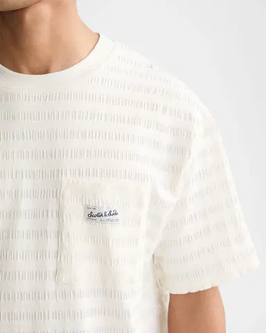 Scotch & Soda Men's Relaxed-Fit Textured Pocket T-Shirt | Thumbnail 5 Scotch & Soda Men's Relaxed-Fit Textured Pocket T-Shirt | Thumbnail 5