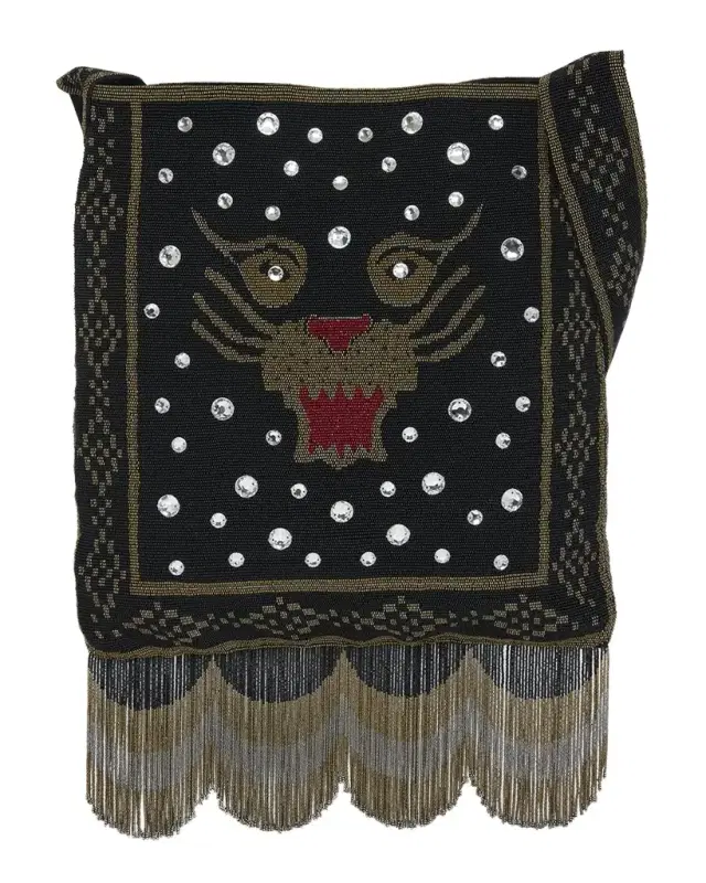 Nellcote Medium Beaded Fringed Shoulder Bag