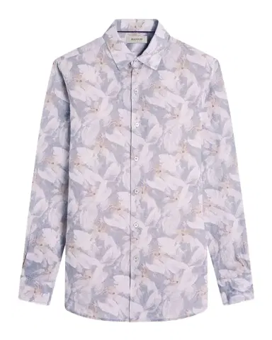 Bugatchi Men's Julien Linen Floral Sport Shirt | Thumbnail 1 Bugatchi Men's Julien Linen Floral Sport Shirt | Thumbnail 1