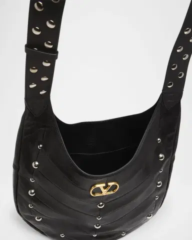 Valentino Garavani Hoboho Studded Patchwork Leather Hobo Bag | Thumbnail 3