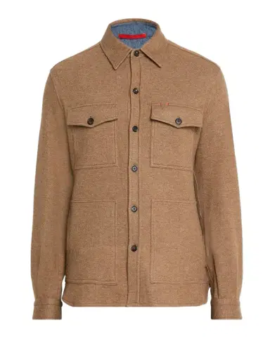 Isaia Men's Cashmere Double-Face Four-Pocket Overshirt | Thumbnail 1