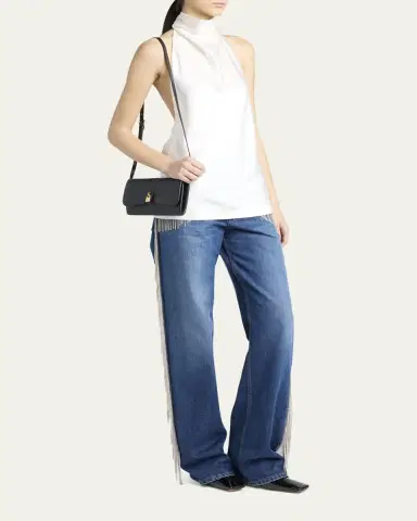 Stella McCartney Stella Ryder Embossed Grainy Eco Vegan Leather Wallet with Strap | Thumbnail 5 Stella McCartney Stella Ryder Embossed Grainy Eco Vegan Leather Wallet with Strap | Thumbnail 5