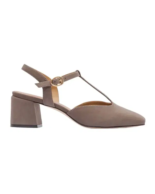 Romi Suede T-Strap Pumps