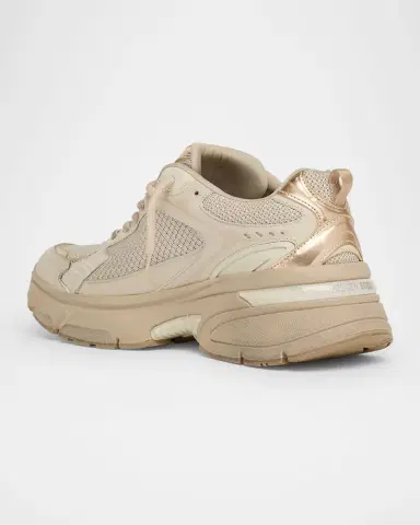 Golden Goose Lightstar Net Mixed Leather Runner Sneakers | Thumbnail 4 Golden Goose Lightstar Net Mixed Leather Runner Sneakers | Thumbnail 4