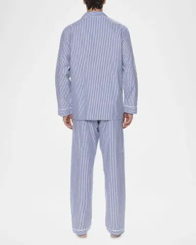Majestic International Men's Cotton Bengal Stripe Long Pajama Set | Thumbnail 3 Majestic International Men's Cotton Bengal Stripe Long Pajama Set | Thumbnail 3
