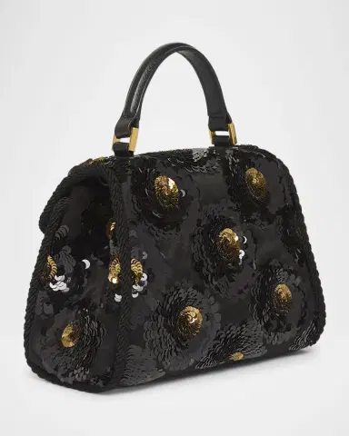 Valentino Garavani VSling Mini Sequin-Embellished Top-Handle Bag | Thumbnail 3 Valentino Garavani VSling Mini Sequin-Embellished Top-Handle Bag | Thumbnail 3