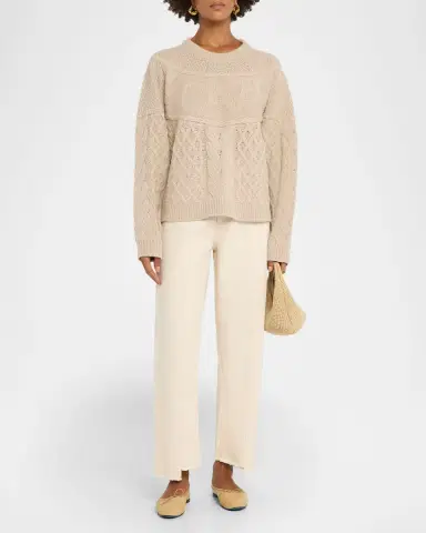 Akyn Studio Love Oversized Cable-Knit Wool Sweater | Thumbnail 2