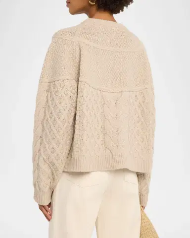 Akyn Studio Love Oversized Cable-Knit Wool Sweater | Thumbnail 3