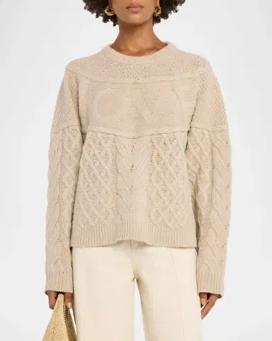 Akyn Studio Love Oversized Cable-Knit Wool Sweater | Thumbnail 4