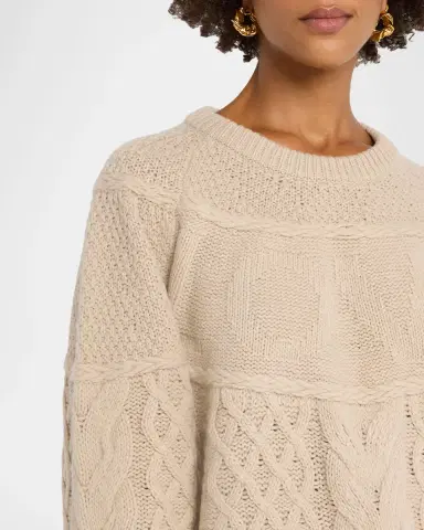 Akyn Studio Love Oversized Cable-Knit Wool Sweater | Thumbnail 5