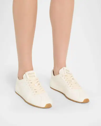 Miu Miu Leather Retro Runner Sneakers | Thumbnail 2