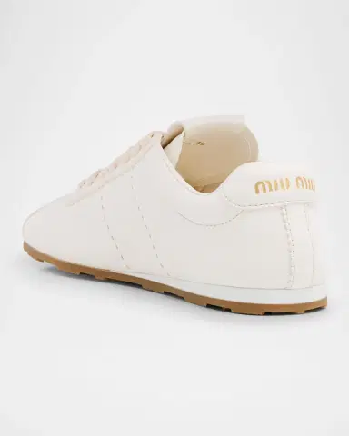 Miu Miu Leather Retro Runner Sneakers | Thumbnail 4