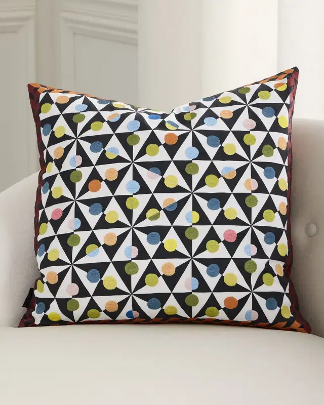 Christian Lacroix Mila Embroidered Pillow, 20" Square