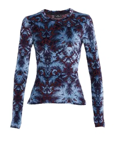 Etro Panne Velvet Long-Sleeve Top | Thumbnail 1 Etro Panne Velvet Long-Sleeve Top | Thumbnail 1