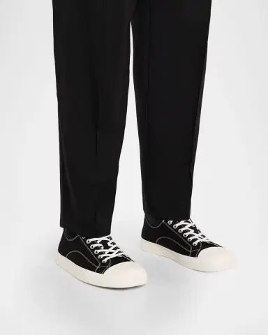 MOSCHINO Men's Edge Canvas Cap Toe Low-Top Sneakers | Thumbnail 2 MOSCHINO Men's Edge Canvas Cap Toe Low-Top Sneakers | Thumbnail 2