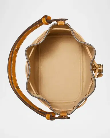 Tory Burch T Monogram Soft Pebbled Bucket Bag | Thumbnail 4 Tory Burch T Monogram Soft Pebbled Bucket Bag | Thumbnail 4