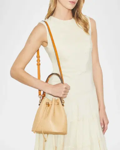 Tory Burch T Monogram Soft Pebbled Bucket Bag | Thumbnail 5 Tory Burch T Monogram Soft Pebbled Bucket Bag | Thumbnail 5