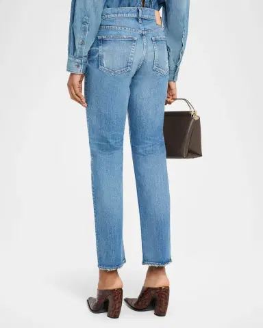MOUSSY VINTAGE Bridgeville Distressed Straight Ankle Jeans | Thumbnail 2
