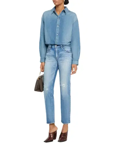 MOUSSY VINTAGE Bridgeville Distressed Straight Ankle Jeans | Thumbnail 1