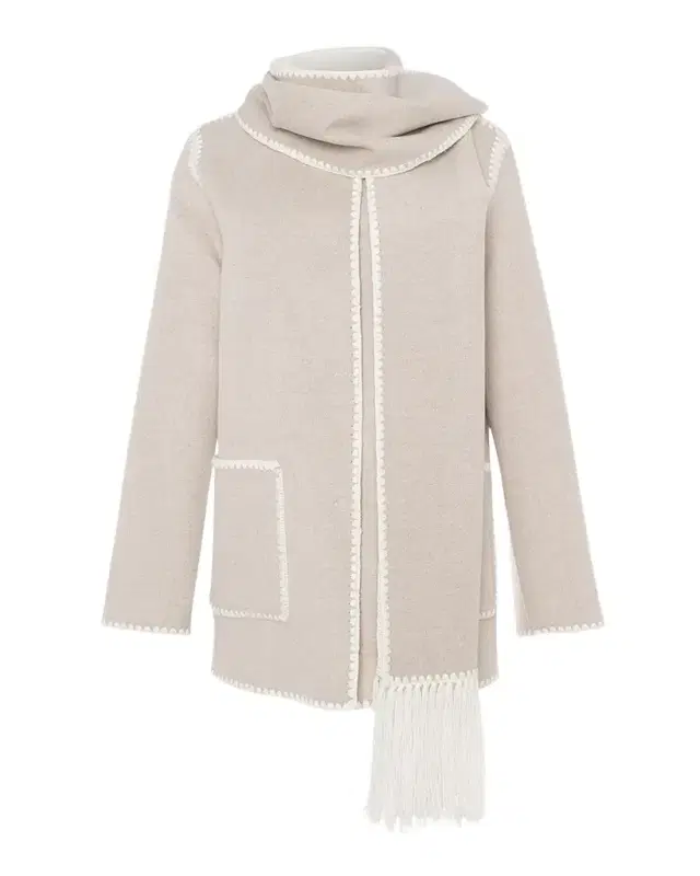 Gorski Cashmere-Wool Jacket With Detachable Scarf
