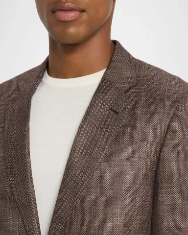 Emporio Armani Men's Bamboo Viscose Birdseye G Line Sport Coat | Thumbnail 4 Emporio Armani Men's Bamboo Viscose Birdseye G Line Sport Coat | Thumbnail 4