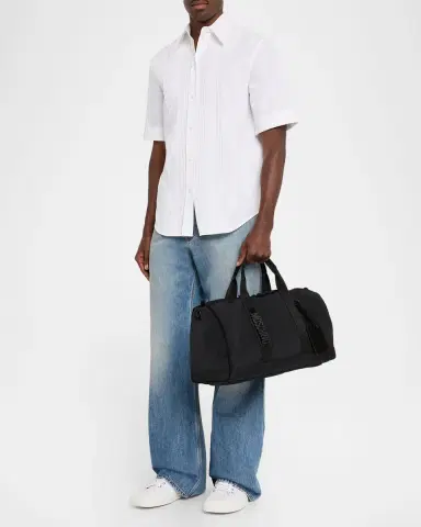 MOSCHINO Men's Carry Me Cordura Duffel Bag with Crossbody Strap | Thumbnail 5 MOSCHINO Men's Carry Me Cordura Duffel Bag with Crossbody Strap | Thumbnail 5