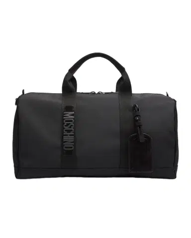 MOSCHINO Men's Carry Me Cordura Duffel Bag with Crossbody Strap | Thumbnail 1 MOSCHINO Men's Carry Me Cordura Duffel Bag with Crossbody Strap | Thumbnail 1