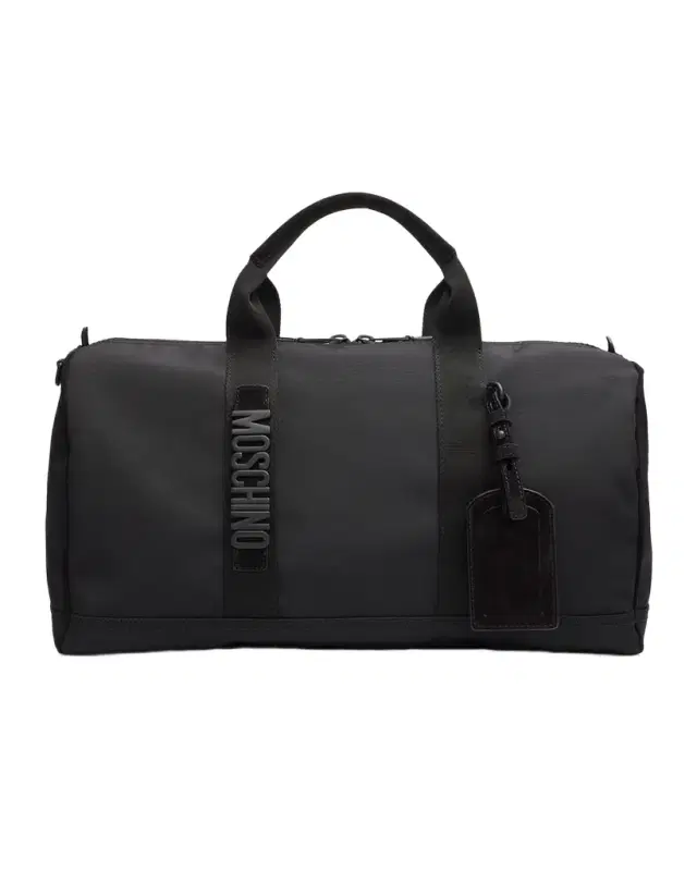 MOSCHINO Men's Carry Me Cordura Duffel Bag with Crossbody Strap