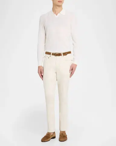 Boglioli Men's Slim Straight-Leg Cotton-Blend Five-Pocket Pants | Thumbnail 2