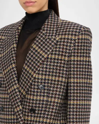 Saint Laurent Houndstooth Check Double-Breasted Jacket | Thumbnail 5 Saint Laurent Houndstooth Check Double-Breasted Jacket | Thumbnail 5