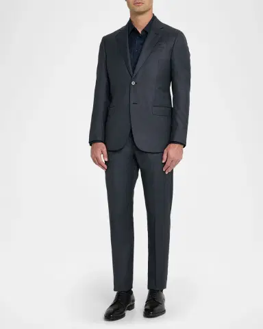 Emporio Armani Men's 130 's Wool Petite Check G Line Two-Piece Suit | Thumbnail 2 Emporio Armani Men's 130 's Wool Petite Check G Line Two-Piece Suit | Thumbnail 2