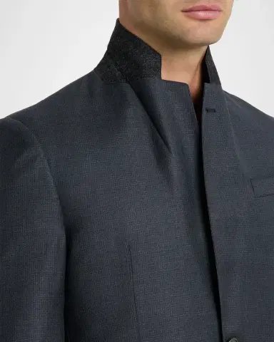 Emporio Armani Men's 130 's Wool Petite Check G Line Two-Piece Suit | Thumbnail 8 Emporio Armani Men's 130 's Wool Petite Check G Line Two-Piece Suit | Thumbnail 8