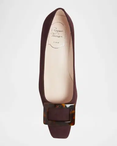 Roger Vivier Belle Vivier Turtle Suede Pumps | Thumbnail 4 Roger Vivier Belle Vivier Turtle Suede Pumps | Thumbnail 4