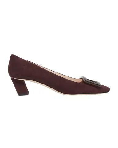 Roger Vivier Belle Vivier Turtle Suede Pumps | Thumbnail 1 Roger Vivier Belle Vivier Turtle Suede Pumps | Thumbnail 1